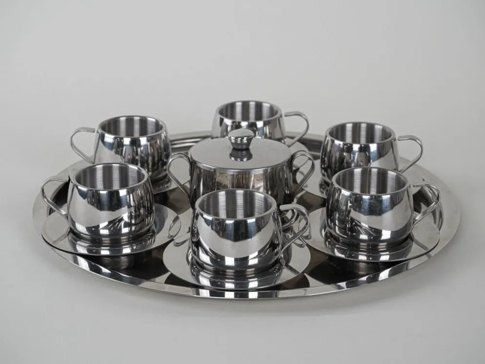 Service à café, design italien, années 1980, fabriqué en Italie