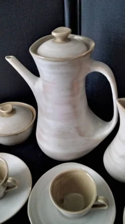 Service à café en grès de Niderviller Modèle Pierre