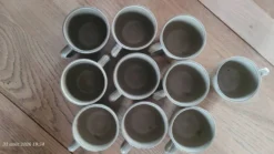 Service à café en grès des ateliers d'art du Revernay - France
