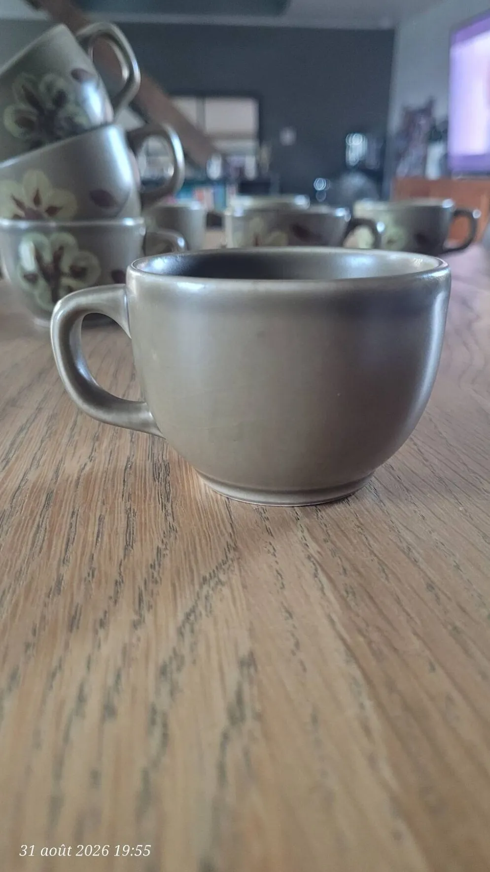 Service à café en grès des ateliers d'art du Revernay - France