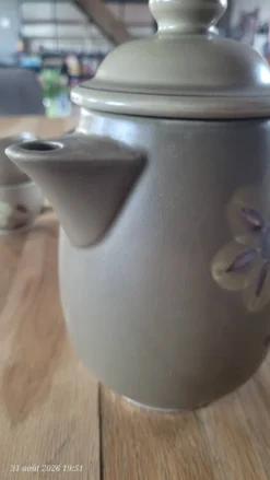 Service à café en grès des ateliers d'art du Revernay - France