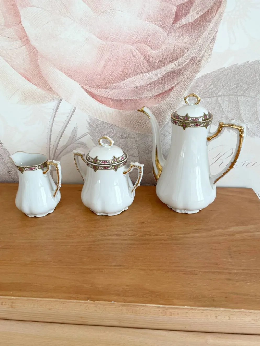Service à café en porcelaine vignaud limoges - 1950