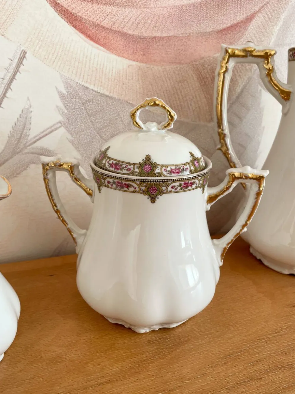 Service à café en porcelaine vignaud limoges - 1950