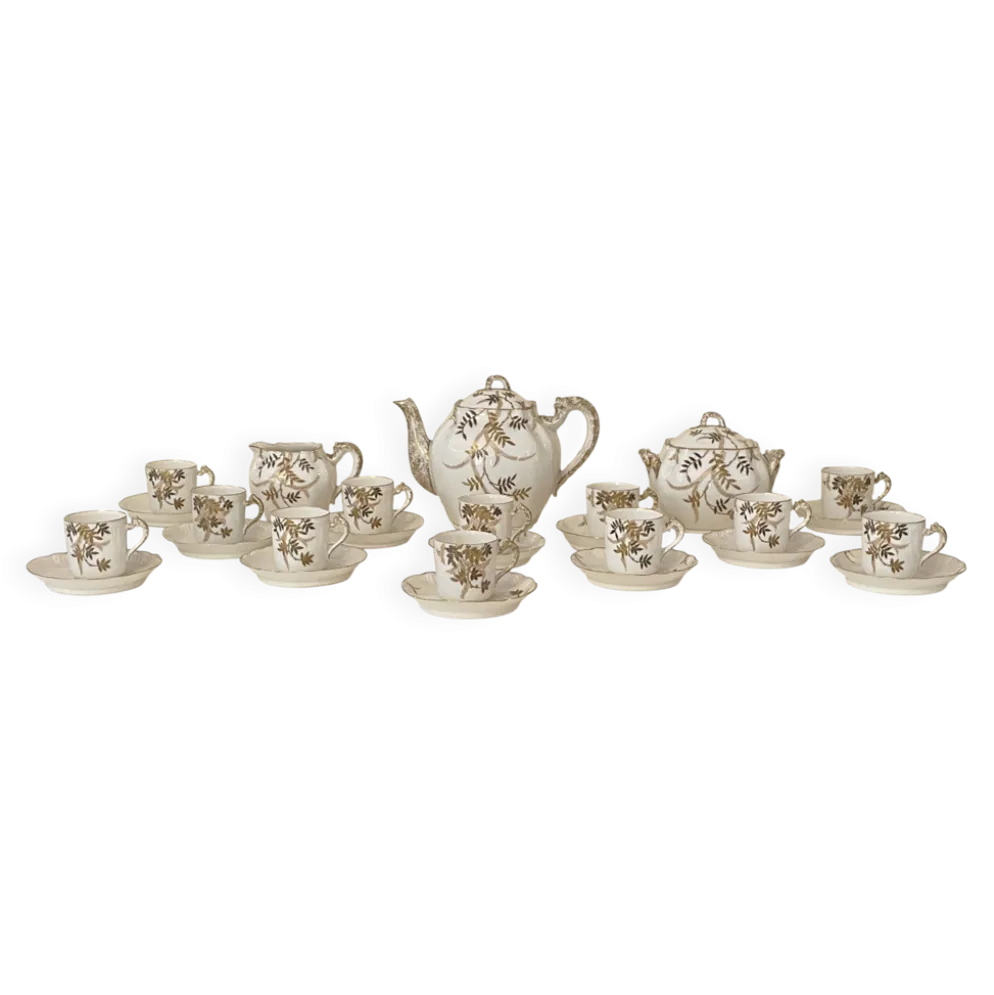 Service à café Limoges Léon Sazerat XIX ème siècle - 12 tasses