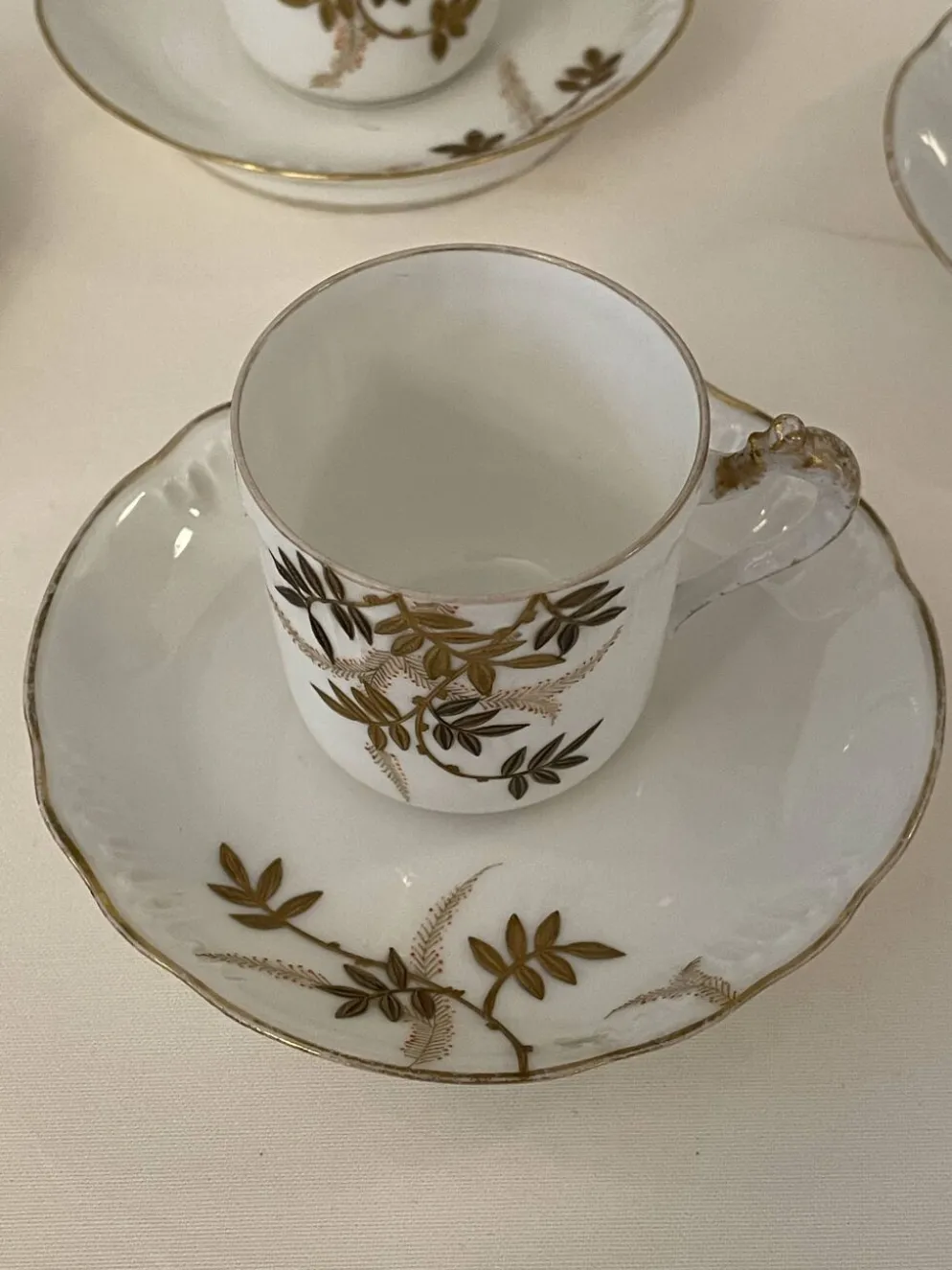 Service à café Limoges Léon Sazerat XIX ème siècle - 12 tasses