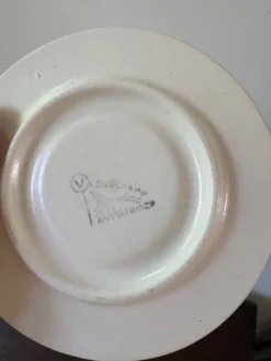 Service à café longchamp marron et jaune