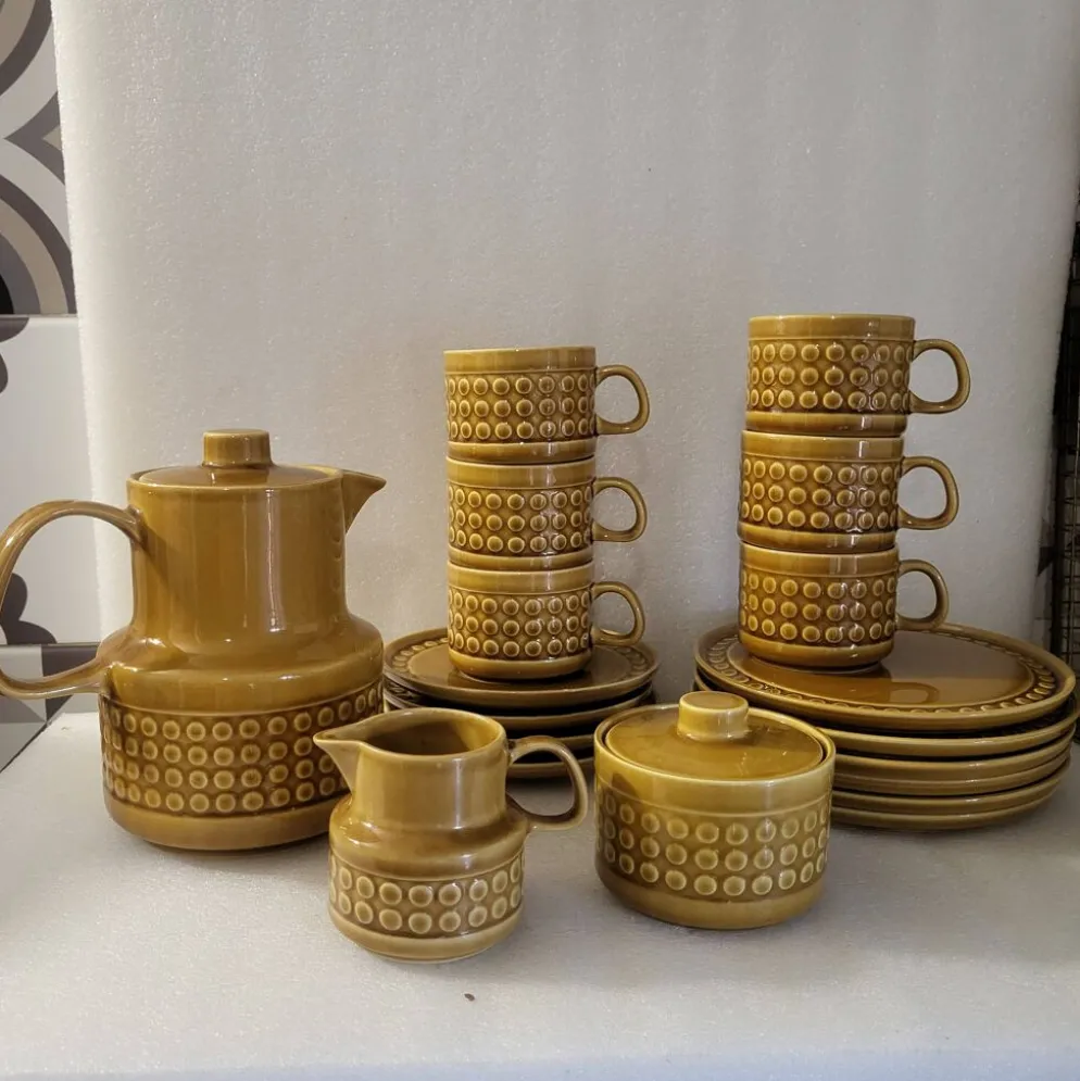 Service à café Melitta Kopenhagen, Lieselotte Kantner, pop art 1960,70