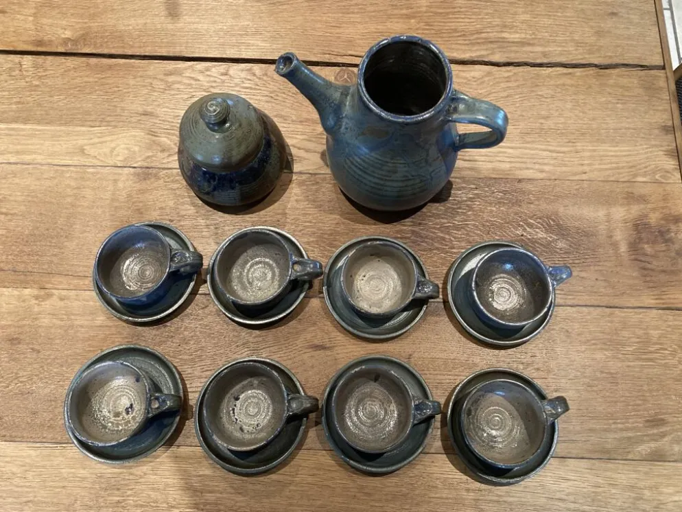 Service à café ou thé en grès