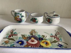 Service à café/petit-déjeuner en faïence italienne, Royal Peruzzi, mil