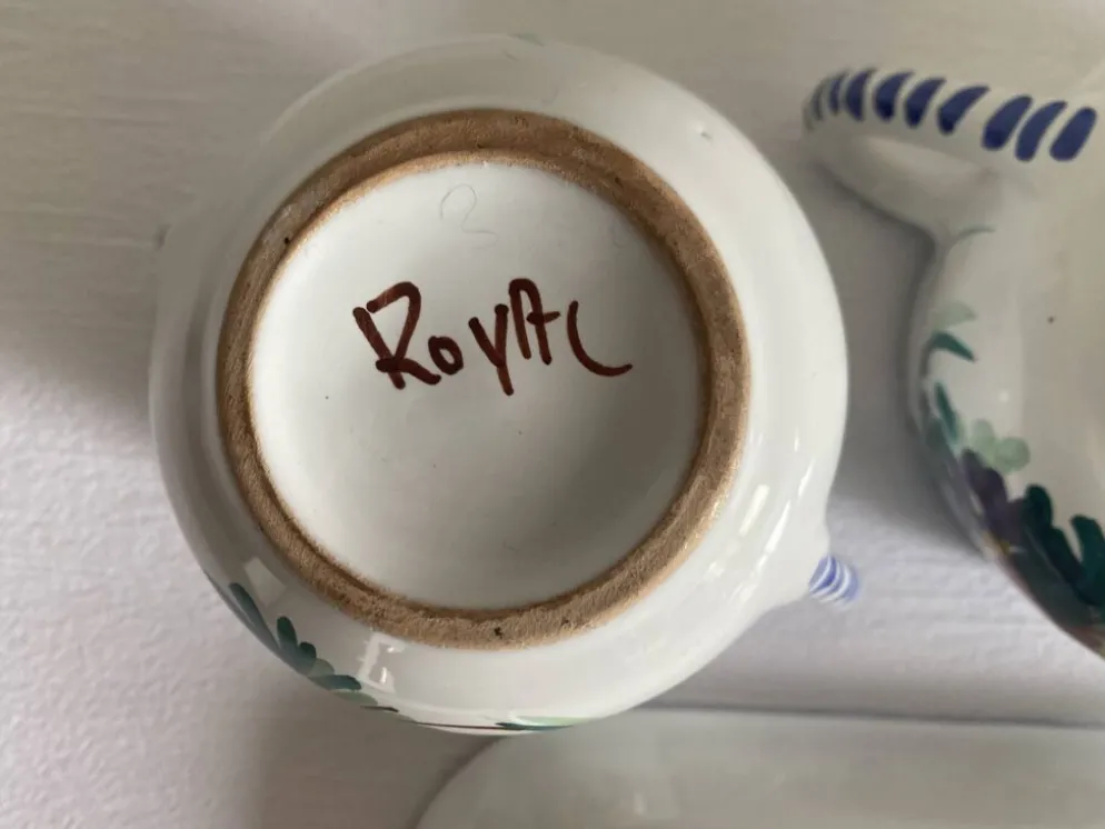 Service à café/petit-déjeuner en faïence italienne, Royal Peruzzi, mil
