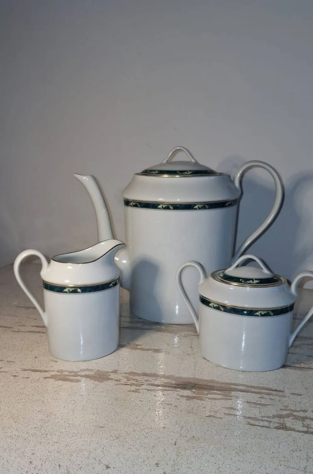 Service à café 3 pièces – Porcelaine de Limoges – Modèle Trianon