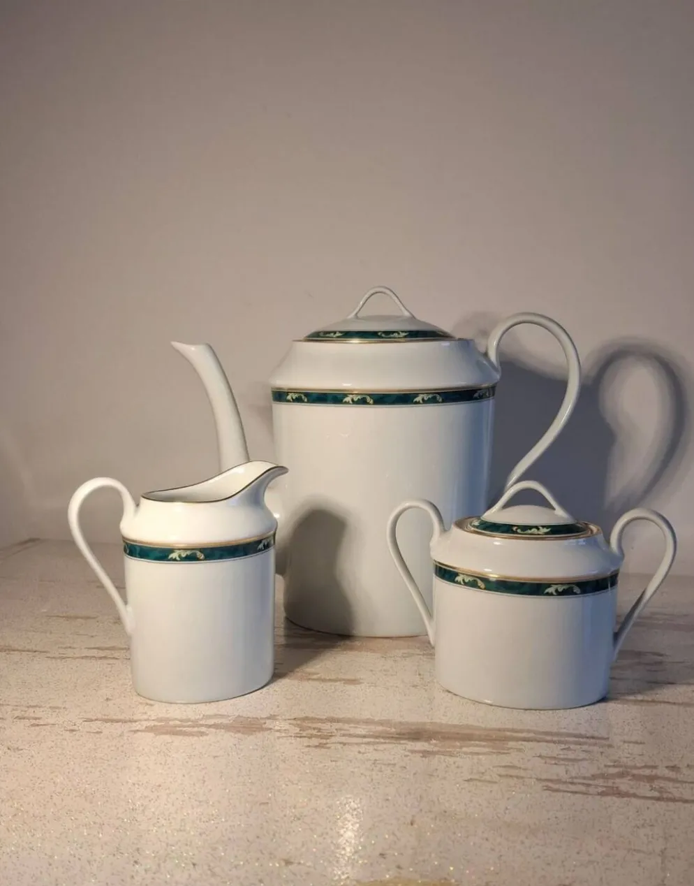 Service à café 3 pièces – Porcelaine de Limoges – Modèle Trianon