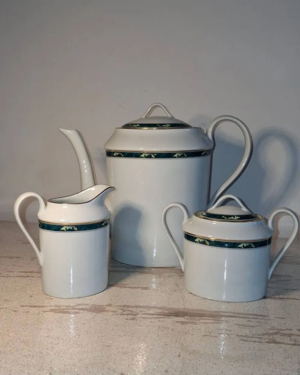 Service à café 3 pièces – Porcelaine de Limoges – Modèle Trianon