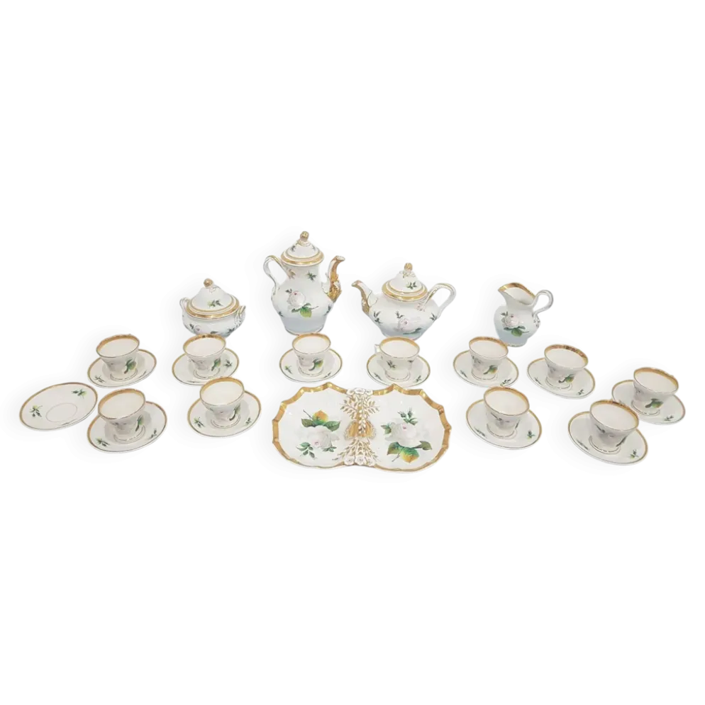 Service à café, porcelaine blanche avec dorure, KPM, Allemagne, 19e siècle