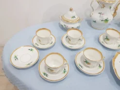 Service à café, porcelaine blanche avec dorure, KPM, Allemagne, 19e siècle