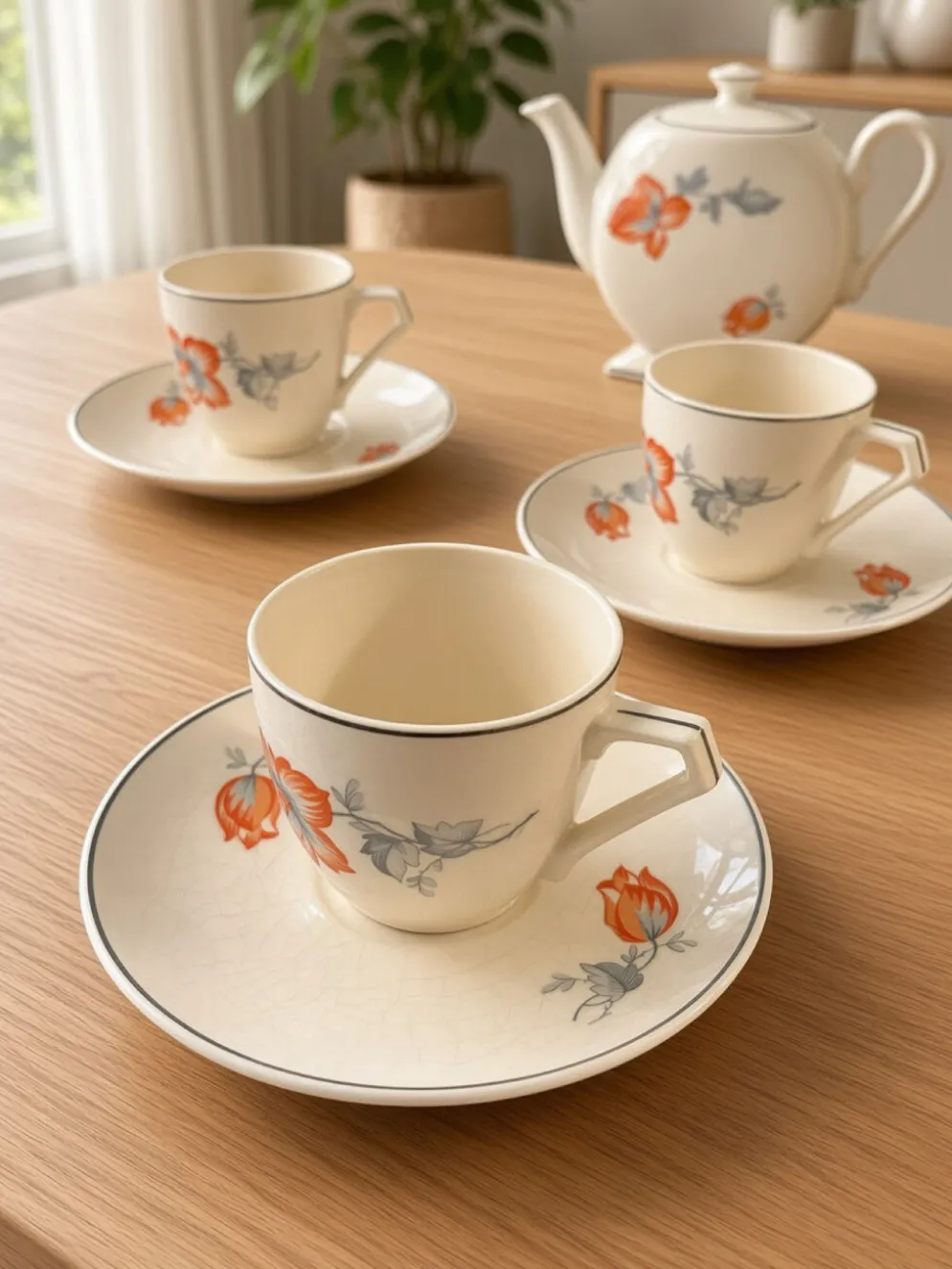 Service à café Royal Dux Bohemia Art Deco