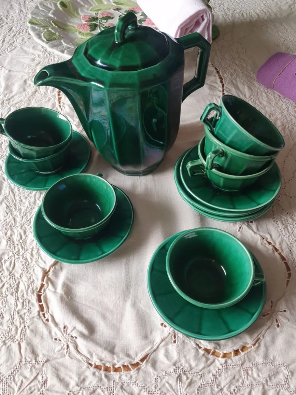 Service à café, thé art déco KG Lunéville