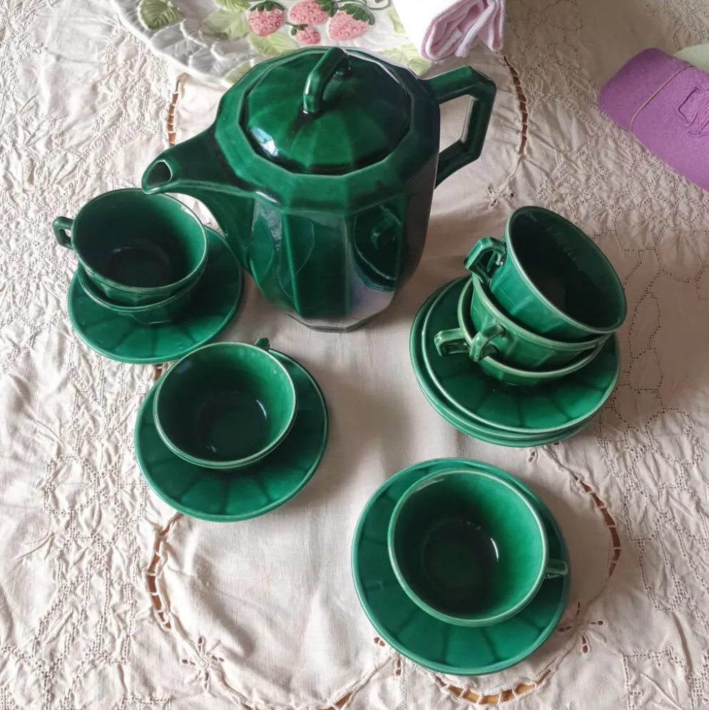 Service à café, thé art déco KG Lunéville