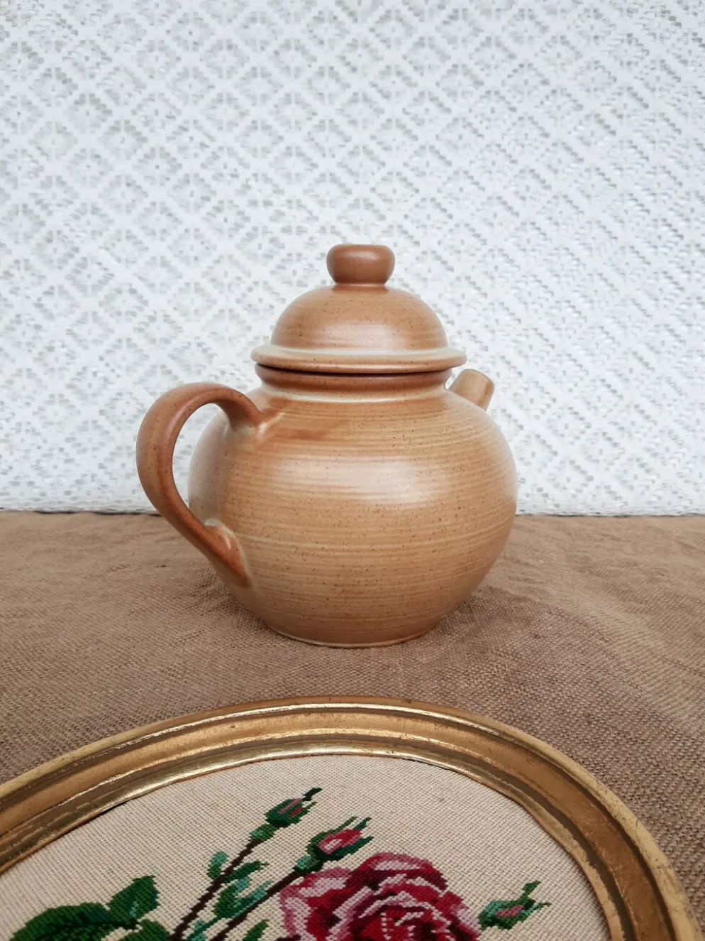 Service à café thé chocolat grès village CNP France vintage