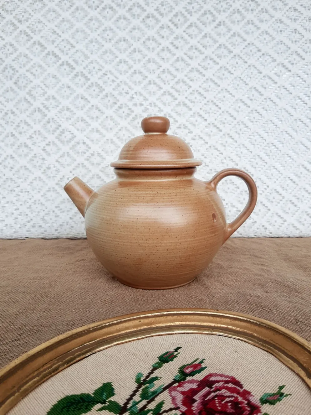 Service à café thé chocolat grès village CNP France vintage
