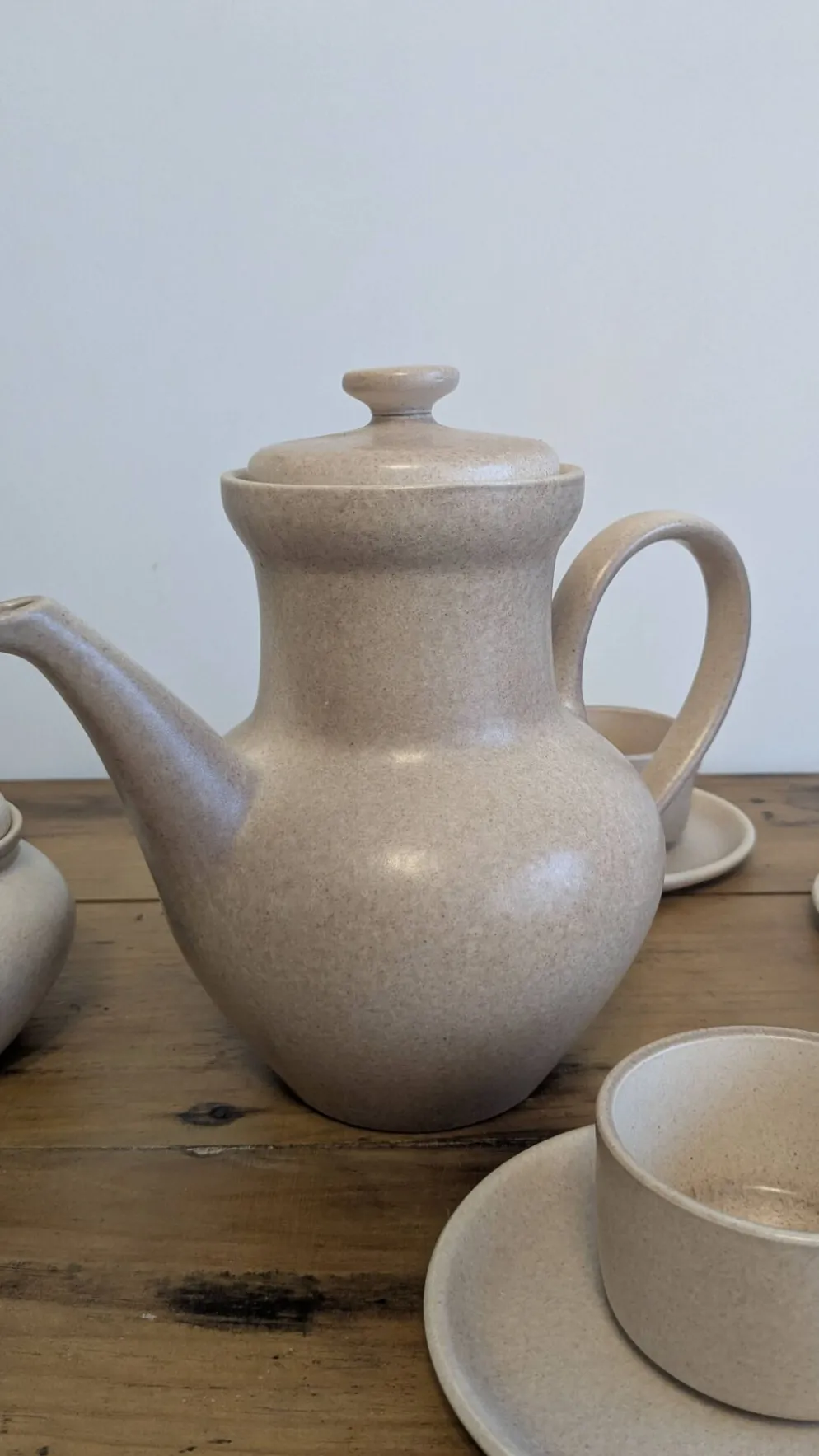 Service à café vintage en grès Les Potiers de l’Abbaye – 12 personnes
