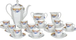 Service à café vintage en porcelaine de Epiag Tchécoslovaquie