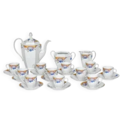 Service à café vintage en porcelaine de Epiag Tchécoslovaquie