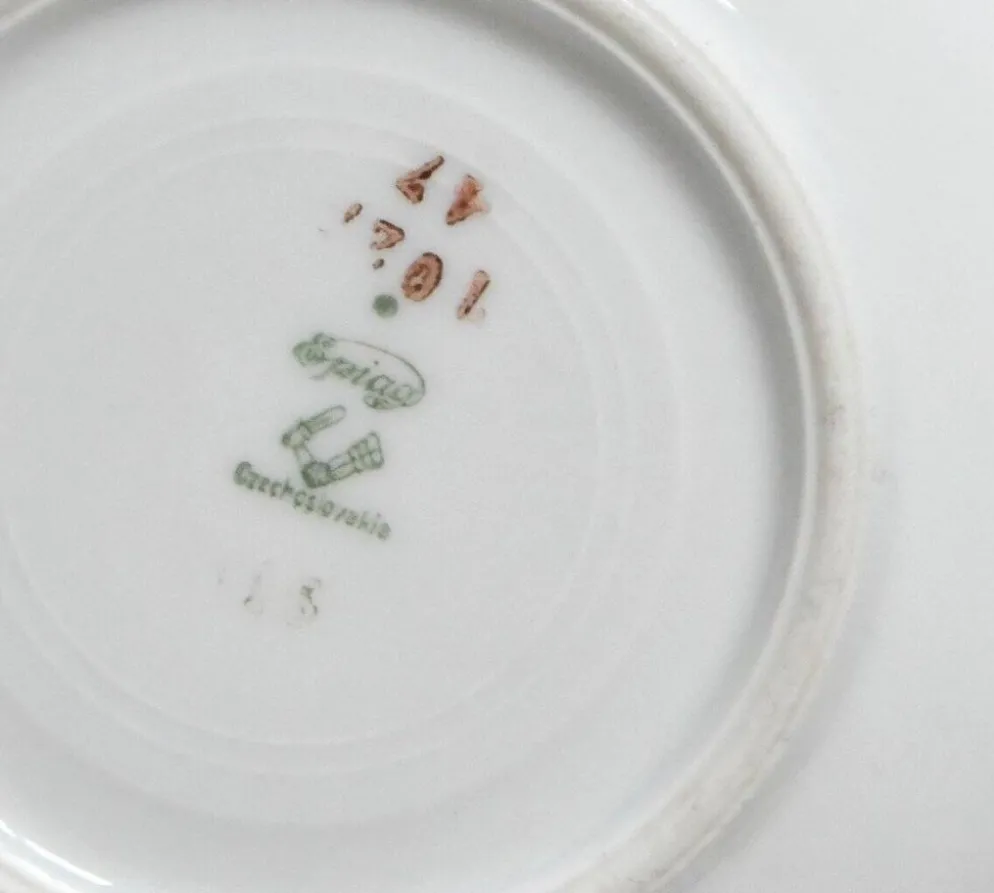 Service à café vintage en porcelaine de Epiag Tchécoslovaquie