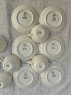 Service à café vintage Thomas Ivory Rosenthal en porcelaine ivoire – 6 pers