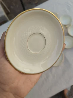 Service à café vintage Thomas Ivory Rosenthal en porcelaine ivoire – 6 pers