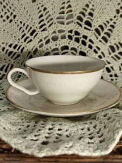 Service à café vintage Thomas Ivory Rosenthal en porcelaine ivoire – 6 pers