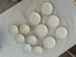 Service à café vintage Thomas Ivory Rosenthal en porcelaine ivoire – 6 pers