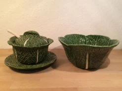 Service chou en céramique : saladier et soupière