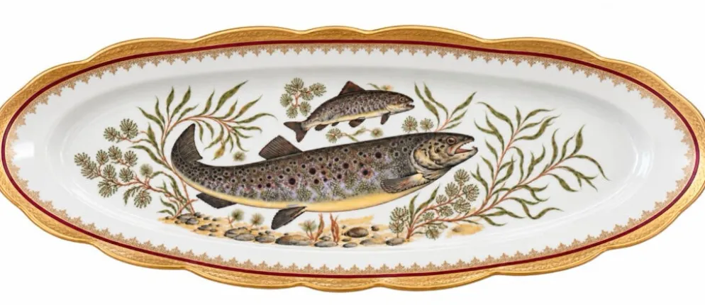 Service complet 78 pièces en porcelaine de Limoges filet or