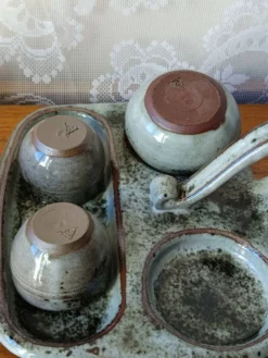 Service à Condiments Vintage en Grès Pyrité – Atelier ACTH (Thierry &