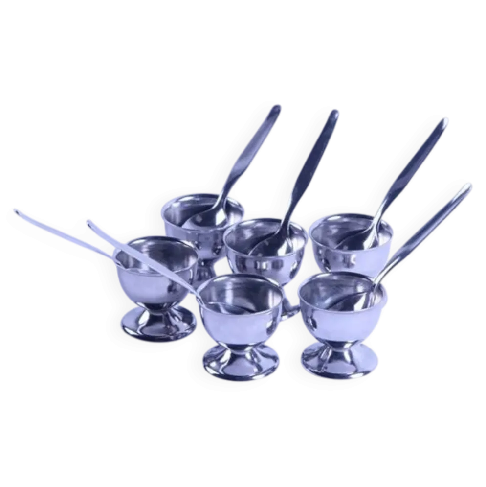 Service coquetiers vintage métal Guy Degrenne