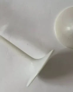 Service 9 coupes a champagne en verre et verre dépoli opaline, France 1970