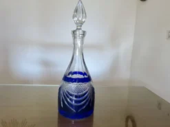Service cristal couleur "Cristalleries de Lorraine" carafe et 5 verres