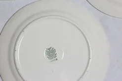 Service d'assiettes creuses x6, service Santos, rose, Villeroy et Boch, vintage