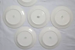 Service d'assiettes creuses x6, service Santos, rose, Villeroy et Boch, vintage