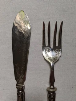 Service à découper argent 800/1000 anciens couverts