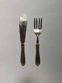 Service à découper argent 800/1000 anciens couverts