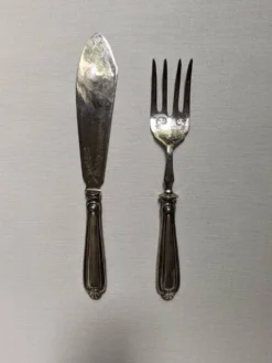 Service à découper argent 800/1000 anciens couverts