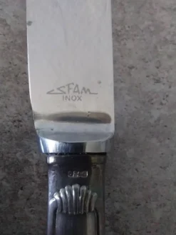 Service à découper vintage en métal argenté SFAM – Modèle Coquille