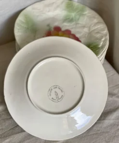 Service de 8 assiettes barbotines raisins SALINS vintage 1970