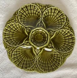 Service de 6 assiettes barbotines coquillages Sarreguemines vintage