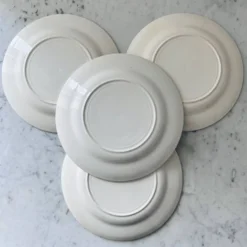 Service de 4 assiettes à carreaux