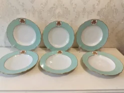 Service de 12 assiettes en porcelaine de Paris - H. Béziat / Maison Blender