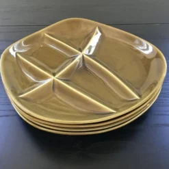 Service de 4 assiettes à huîtres Sarreguemines