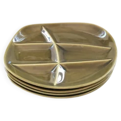 Service de 4 assiettes à huîtres Sarreguemines